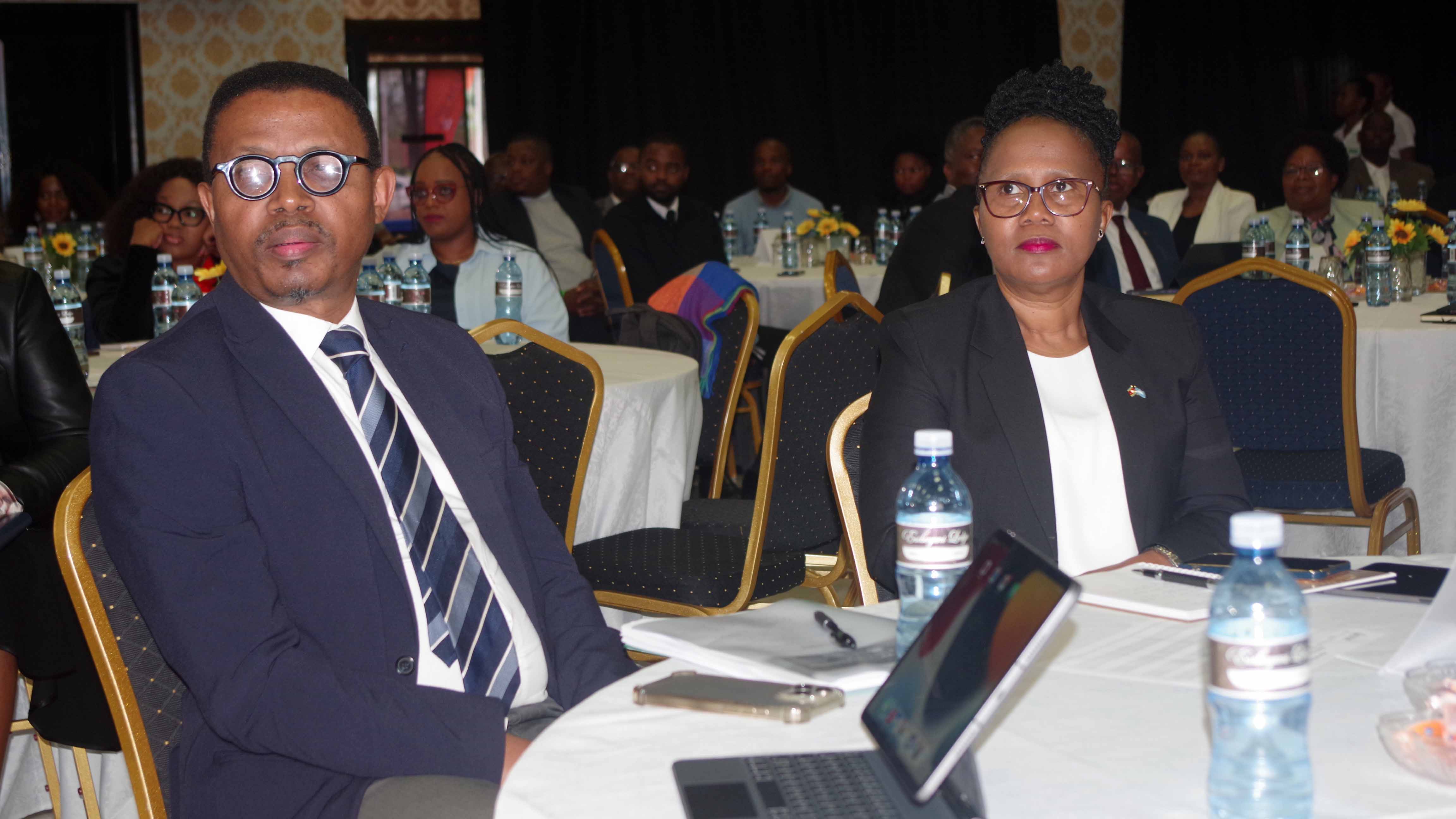 Judge Cyril Maphanga and Director of Public Enterprises Busangani Mkhaliphi. 